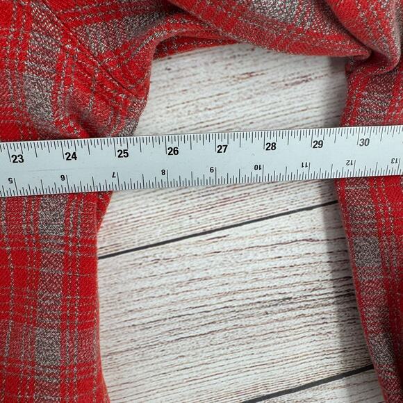 Patagonia Long Sleeved Fjord Flannel Shirt Mens XL Red Gray Plaid - Picture 11 of 14
